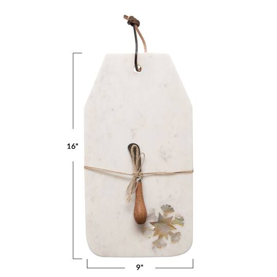 Hello Honey® Marble Cheese Cutting Board & Canape Knife Set